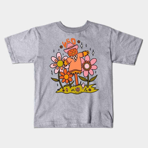 Leo Scarecrow Kids T-Shirt by Doodle by Meg